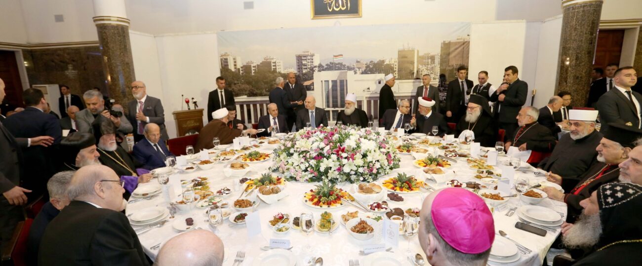 رئيس الجمهورية لبى دعوة الشيخ ابي المنى الى إفطار رمضاني جامع 21-3-2025