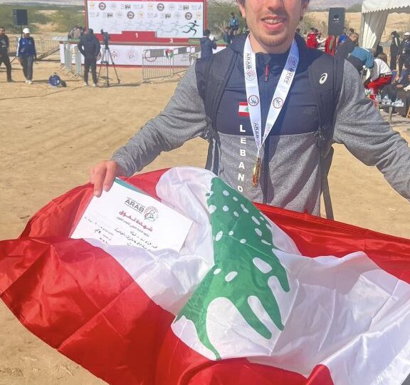 لقاء أنتر ليبانون بالعاب القوى  رقم قياسي وطني جديد في 3000م لمحمود ابو زيد