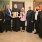 زار فخامة رئيس الجمهورية اللبنانية العماد جوزيف عون واللبنانية الاولى السيدة نعمت عون والعائلة مزار سيدة لبنان
