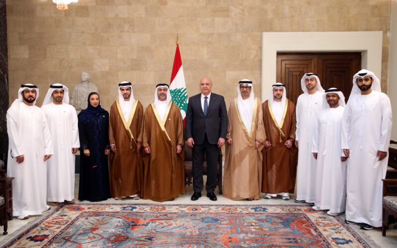 وفد اماراتي في قصر بعبدا حضر للاطلاع على حاجات  لبنان ترجمة لنتائج القمة اللبنانية الإماراتية واجتماع عمل تقني ثنائي في المديرية العامة لرئاسة الجمهورية