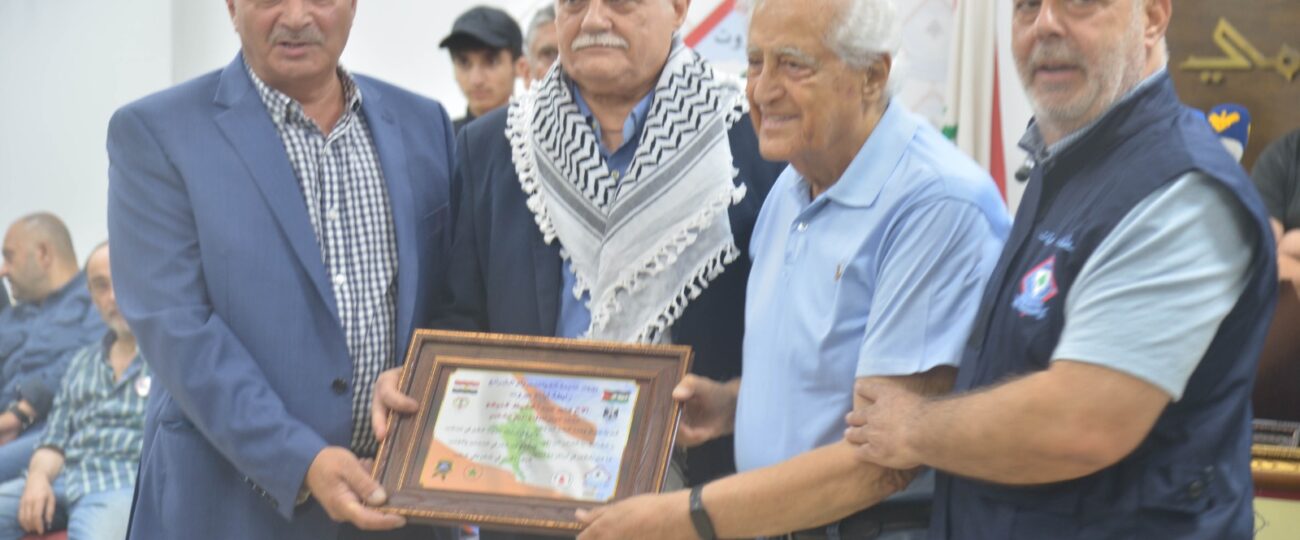 بيروت إحتفلت بذكرى 23 يوليو وتكريم المناضل  العربي الناصري البيروتي منير كنيعو رئيس الدفاع المدني الشعبي.